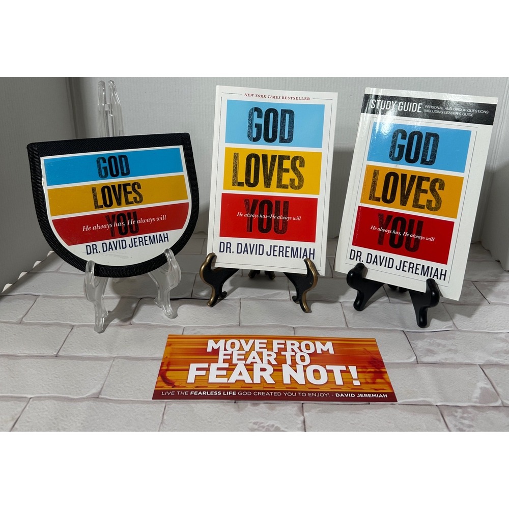 Dr David Jeremiah God Loves You CD Set Paperback Book‎ Study Guide & Bookmark